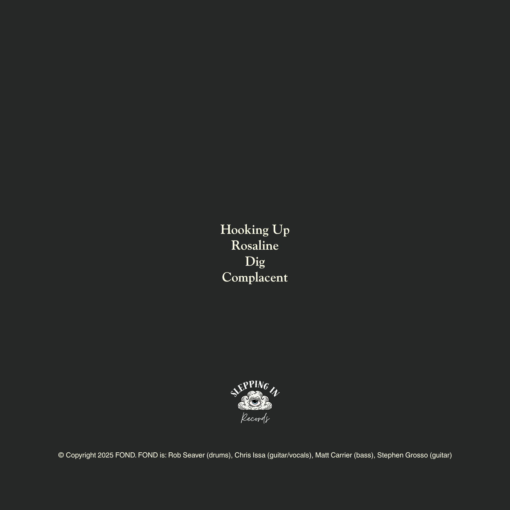 Complacent 7" 45rpm Vinyl Record (price includes shipping)